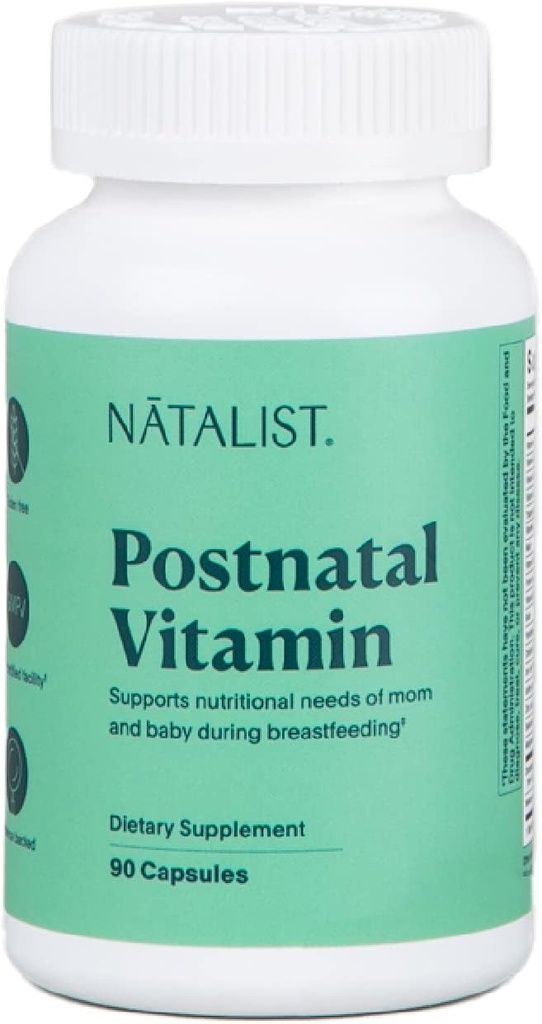 NATALIST Postnatal Vitamin Postpartum Essentials for Women - Mom & Baby Multivitamin & Breasting Nutrition, Daily Wellness Supports Energy & Early Development Mentre Nutrizione - 90 Capsule