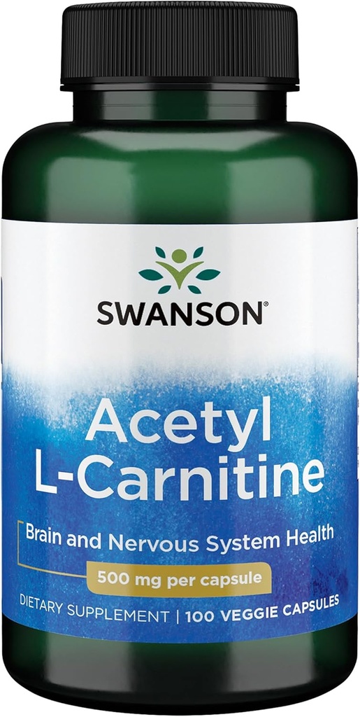 acétyl L-Carnitine 500 mg 100 Caps par Swanson Premium