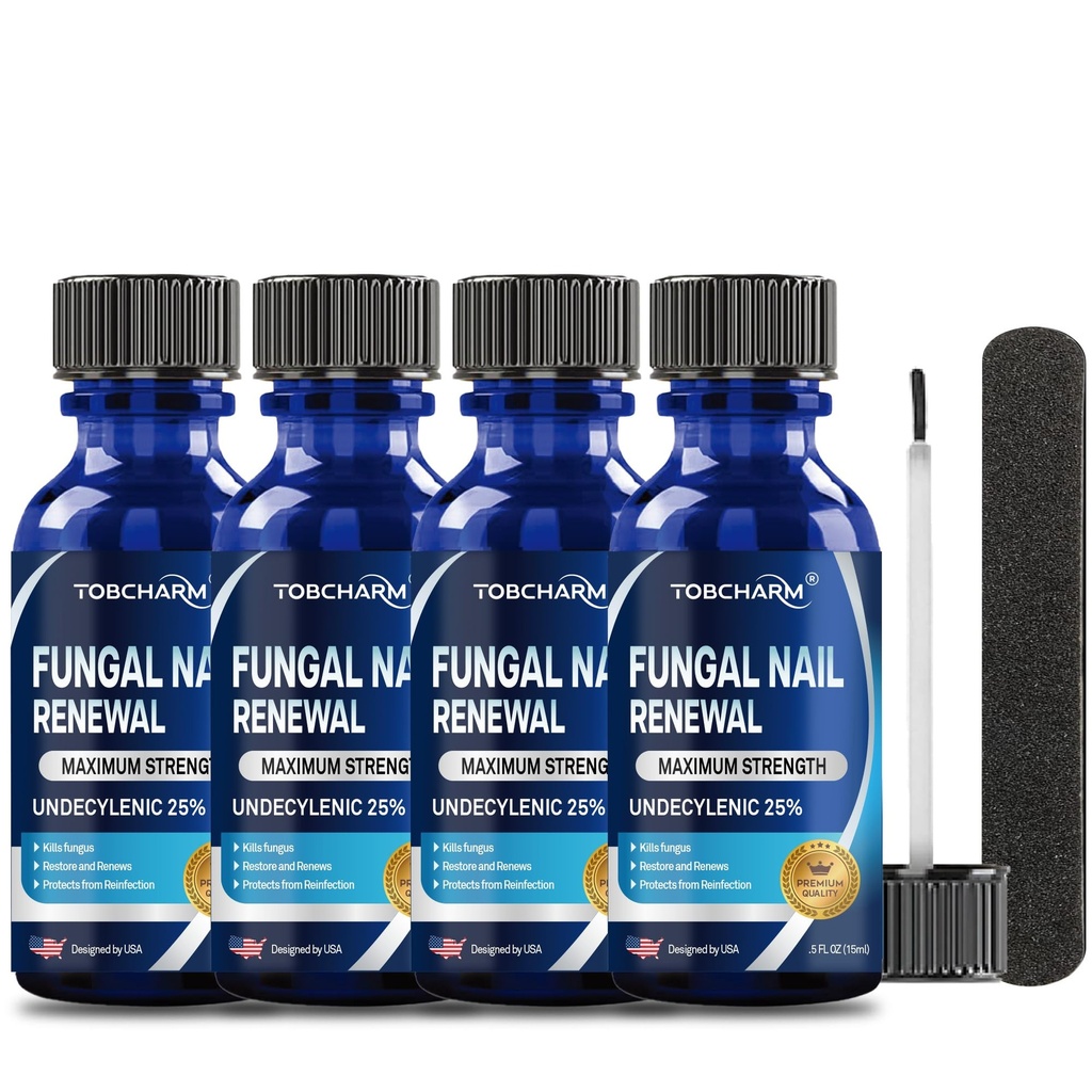 4Pcs Toenail Pilzbehandlung, 25% Undecylensäure, Nagelpilzbehandlung für Toenail, Toe Nail Fungus Behandlungen (2 FL OZ)