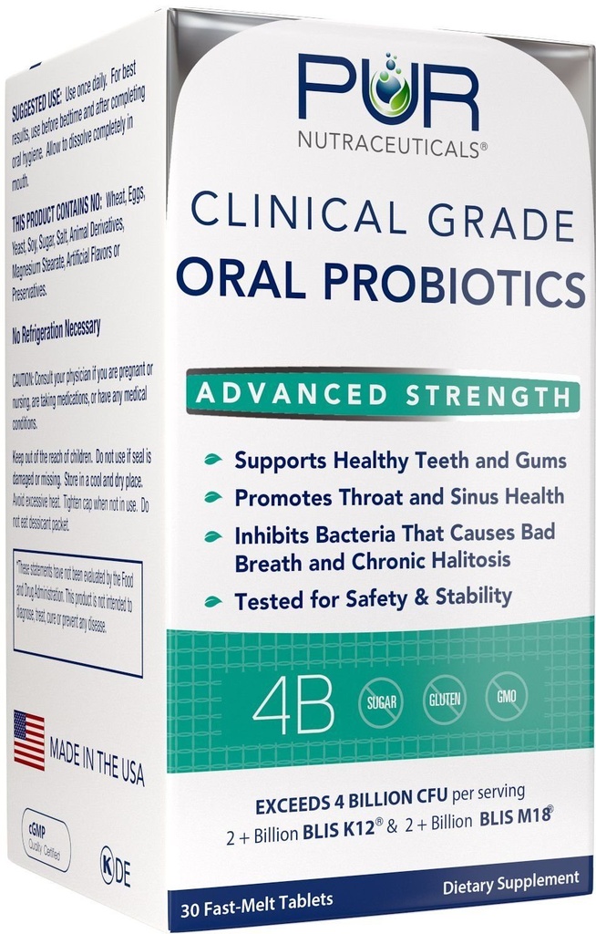 Klinische Grade Oral Probiotika * 4 Milliarden CFUs von BLIS K12® & BLIS M18® * Zuckerfrei * Natürliche Pfefferminz Flavoring * 100% Made in the USA * Eliminiert Bad Breath/Halitosis