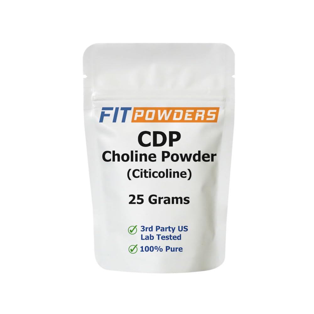 Citicoline-Pulver, CDP Choline-Pulver mit Scoop, Non-GMO, Kognitive Ergänzung für Gedächtnis und Lernen (25 Gramm)