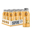 Isopur Zero Carb 32g Protéines claires prêtes à boire, Isolate de protéines de lactosérum, limonade, 12 paquets (paquets de mai Vary)