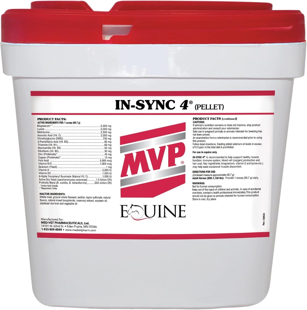 MVP in-Sync (24lb) con vitamina E naturale per la salute del muscolo/recupero in cavalli...