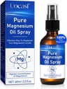Huile de magnésium pour les pieds, pulvérisateur d'huile de magnésium pur, Nourriture de la peau, Porosités d'unclog, Allégation de la perte de cheveux, 2 Oz