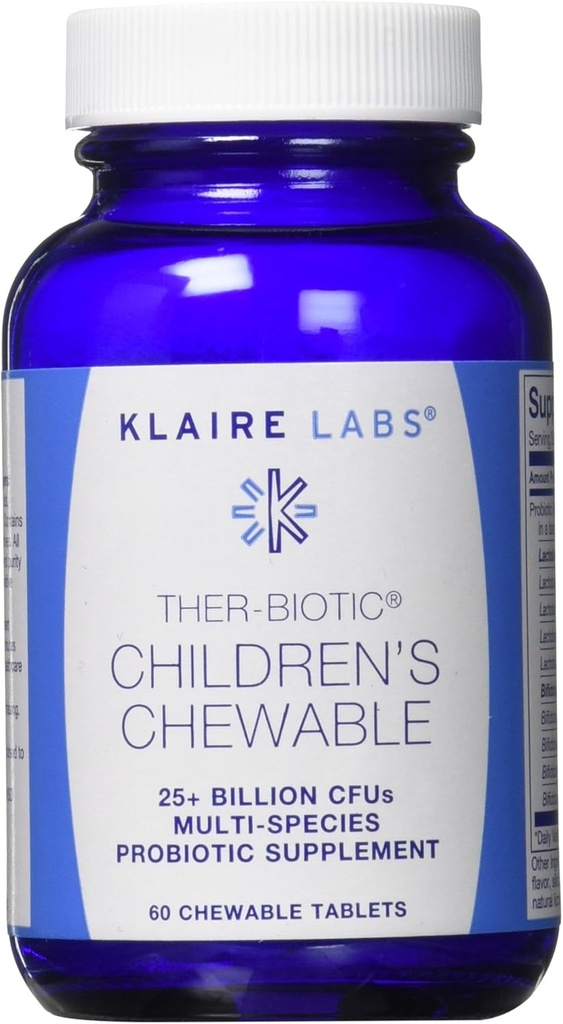 Klaire Labs Ther-Biotic Kinder Chewable, 60 Count