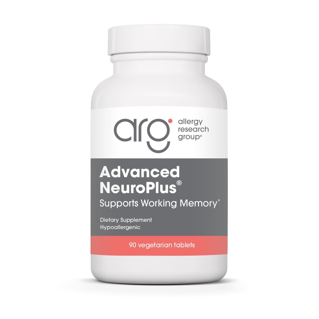Groupe de recherche sur l'allergie Supplément avancé NeuroPlus - Soutien de la mémoire et de la focalisation, pour la santé de la fonction cérébrale, la Mane du Lion, Capsules végétariennes - 90 Compte