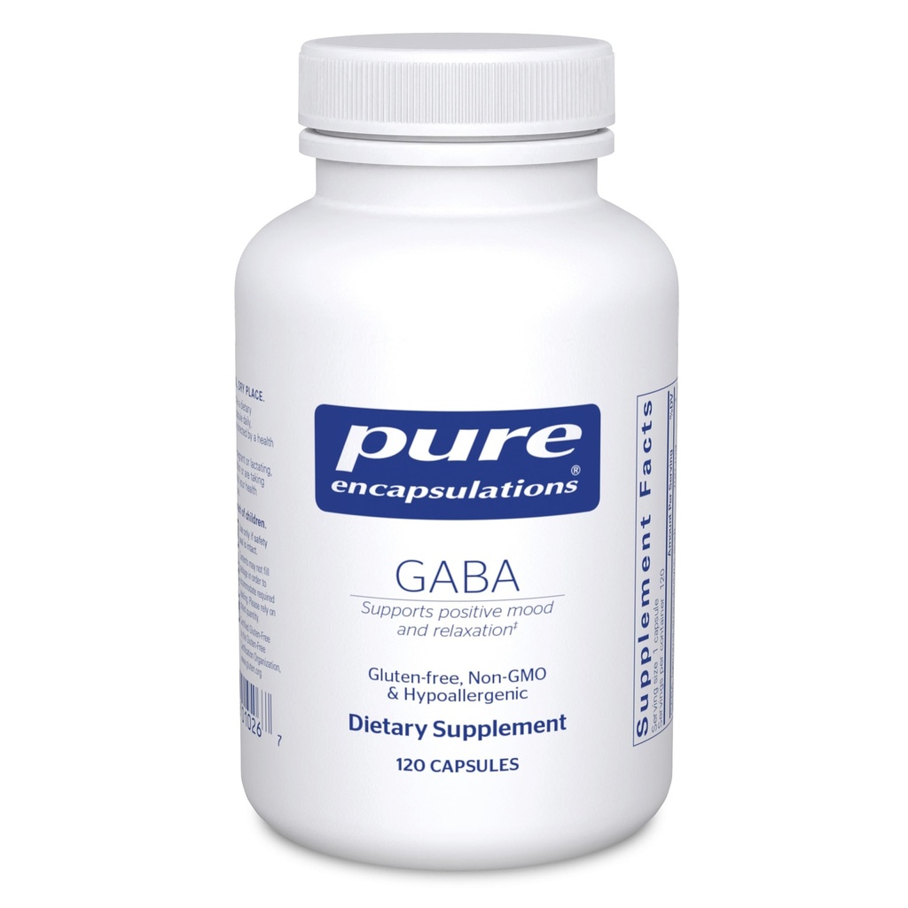 Encapsulations pures GABA - Supplément pour soutenir la relaxation et la modération du stress occasionnel - avec les acides aminés GABA Premium - 120 capsules
