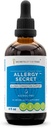 Allergy Secret Alcohol-Free Extract, Tinktur, Glycerite Rosemary, Mullein Leaf, Marshmallow, Stinging Nettle, Eyebright. Allergy/Congestion Support (4 FL OZ)