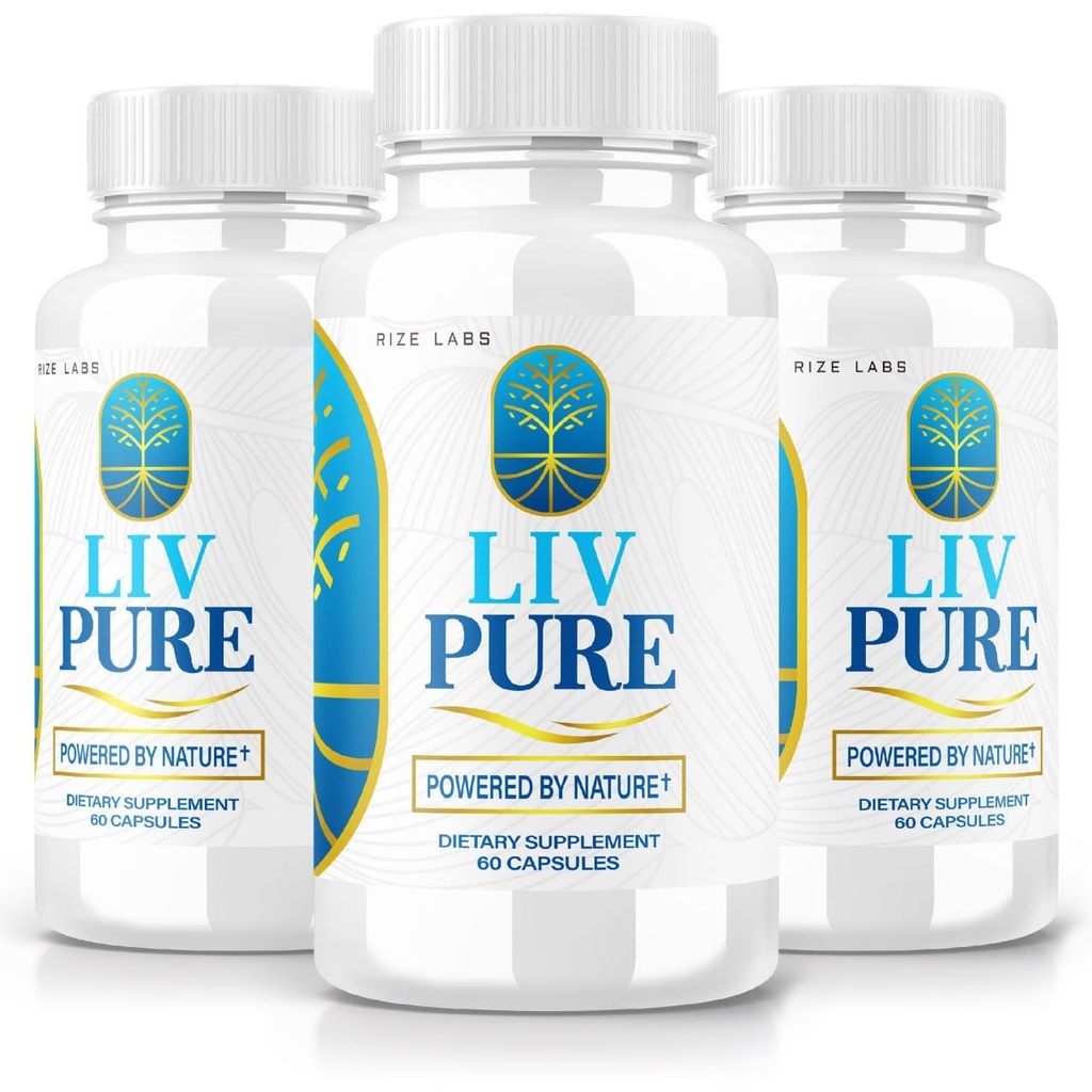 rize labs - LivPure powered by Nature - Erweiterte Formel - Pure Support Diät-Ergänzung für Leberunterstützung, Extrastärke, Vegan, Leberfunktion Pillen (180 Kapseln)
