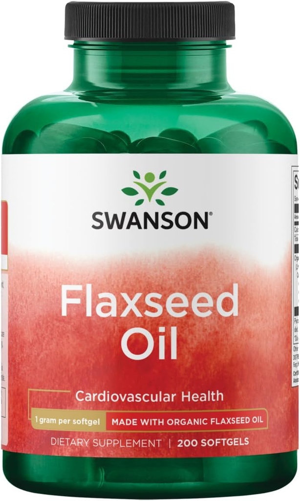 Swanson Flaxseed Oil (Omegatru) 1000 Milligramme 200 Sgels