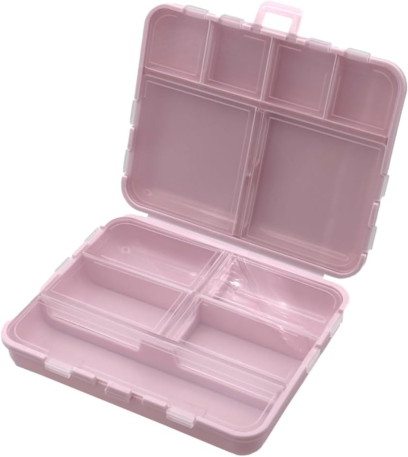 Ezy Dose pieghevole Pill Case, Medicina Planner, Vitamin Organizer Box, Comodo e Facile da usare, 11 Confronti individuali con varie dimensioni, Viaggi Friendly, Compact Pocket Pharmacy Style, Rosa