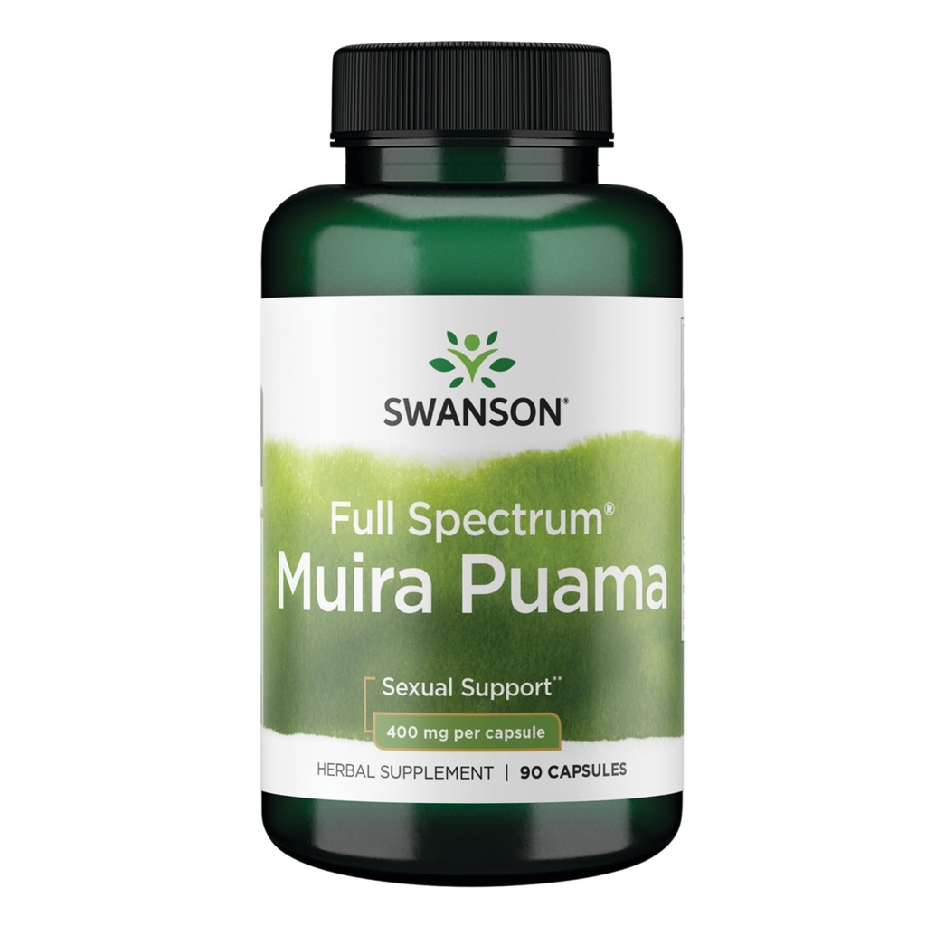 Swanson Muira Puama Root Salute sessuale Virility Boost Supporto Donna Supplemento 400 mg 90 capsule