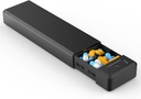 HEIYING Pill Organizer mit Aluminium Shell für eine Woche Kapazität, Tragbare 7 Komponenten Pill Box Container halten Vitamin, Medizin, Ergänzungen