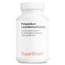Supersmart - Extrait de Leucotomos Polypodium 1000 mg par jour (Supplément PLE) - Protection de la peau et santé - Formule antioxydante - Extrait de fougère - Sans OGM et sans gluten - 90 capsules végétariennes