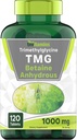TMG Supplement 1000mg (betaine anhydrous) 120 Tabletten | Better Than Betaine HCL* | Homocystein Support* | Trimethylglycine | Non-GMO, Made in the USA!