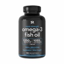Sportforschung Triple Strength Omega 3 Fish Oil - Burpless Fish Oil Supplement w/EPA & DHA Fettsäuren von Wild Caught Fish - Herz, Gehirn & Immununterstützung für Männer & Frauen - 1250 mg, 150 ct