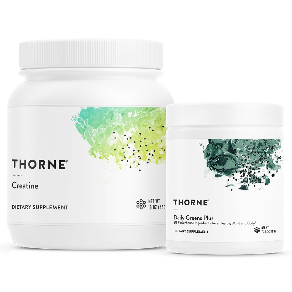 THORNE - Performance & Vitality Bundle - Creatine & Daily Greens - 30 a 90 Serve