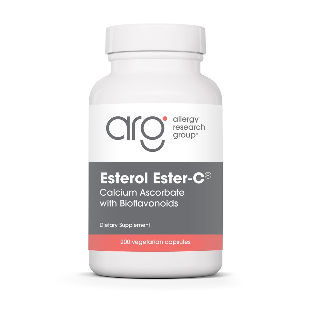 Allergie Research Group Esterol Ester-C - Vitamin C 1350mg Supplement, Immununterstützung, Calcium Ascorbat mit Bioflavonoiden, Ascorbic Acid, Rutin, Quercetin, Vegan Capsules - 200 Count
