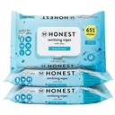 L'Honest Company Fragrance-Free salubrizzante Alcohol Wipes, antibatterico mani con Aloe, uccide il 99% di Germs, sicuro per le mani, 150 Conte (3 confezioni di 50)