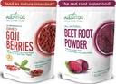 Alovitox Beet Root Powder & Goji Berries | 100% puro, fresco e organico Vegan Superfood con vitamine A, C & Iron | aiuta la pressione sanguigna più bassa, bilanciare l'ossigeno Utilizzo & Boost Stamina durante i Workouts | 2x 16