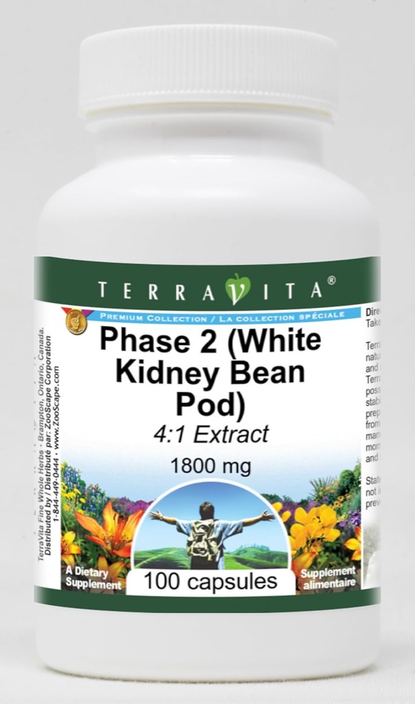 Fase 2 (White Kidney Bean Pod 4:1 Extract) - 1800 mg (100 capsule, ZIN: 512860) - 3 Pack