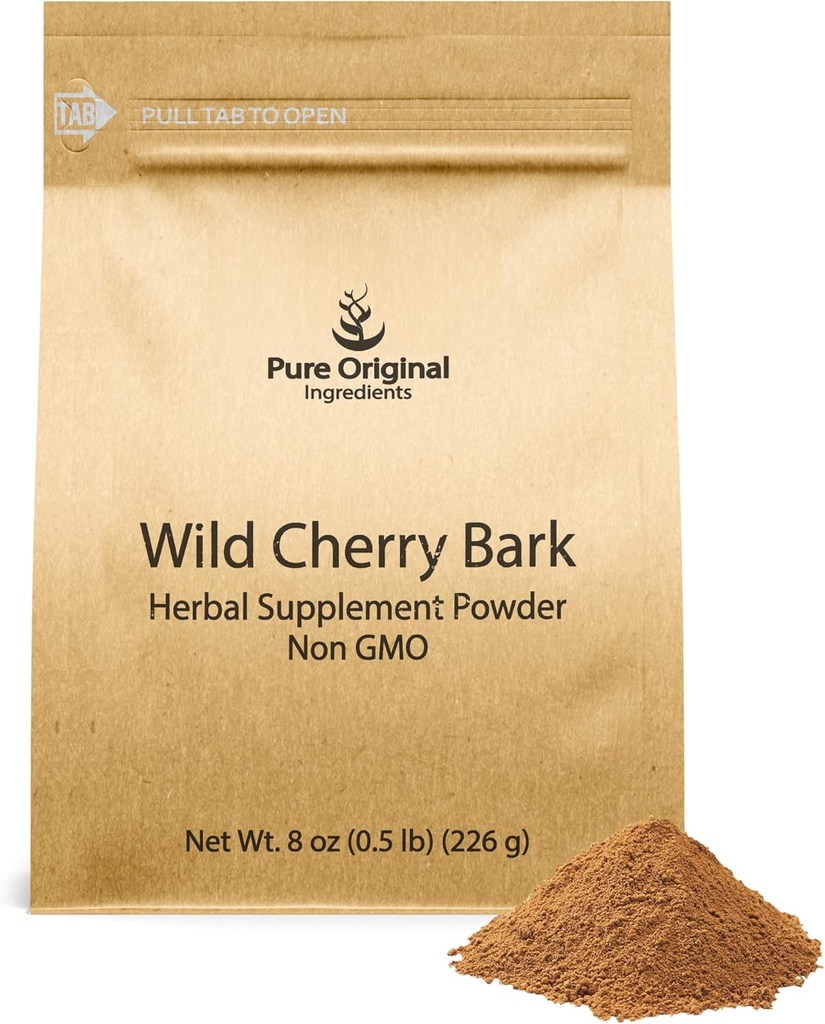 PURE ORIGINAL INGREDIENTS Wild Cherry Bark (8 oz) Nicht GVO, keine Füllstoffe oder Zusatzstoffe