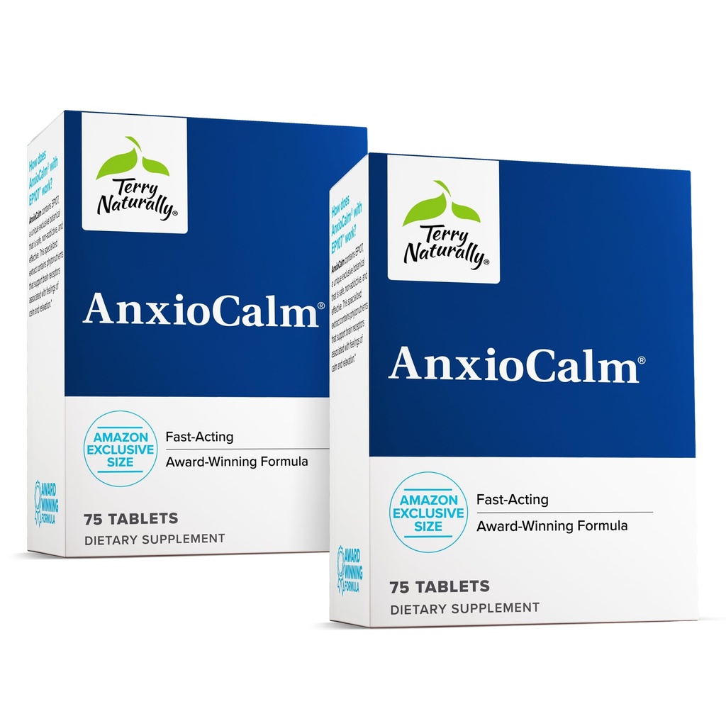 Terry Naturally AnxioCalm - Kalkulation Unterstützungsergänzung - Unterstützung gegen okzionale Spannung & Aids beruhigen Gefühle mit Narrow-Leaved Coneflower - Nicht-Drowsy-Ergänzung - 75 Tabletten