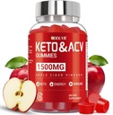 Brilhante Keto ACV Gummies - 1500mg Aceto di Sidro di Mele Gummies con Pomegranate Beetroot & Vitamina B12 B6 - per Uomo & Donna - OGM Free & Vegan - 60 Count
