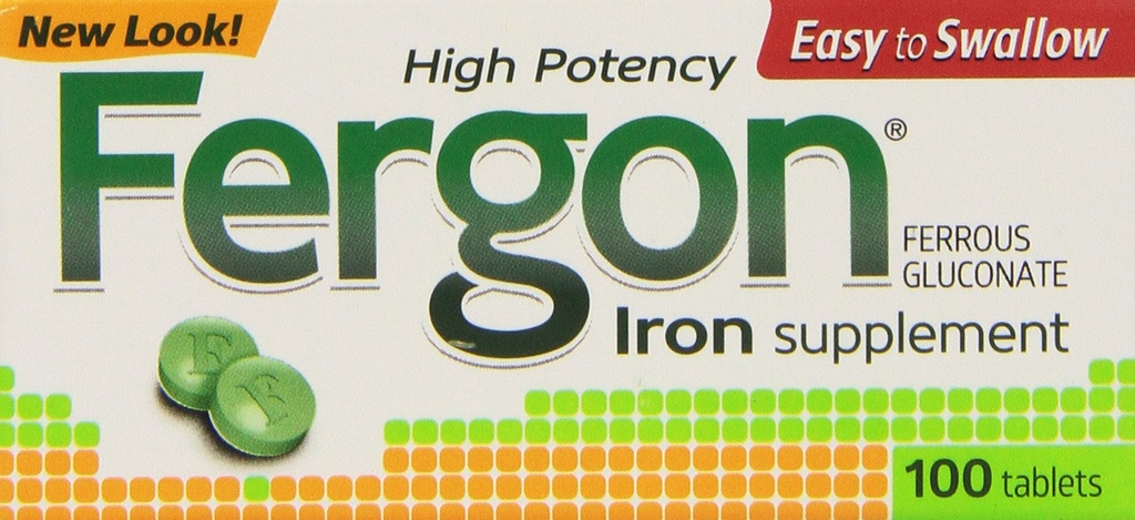 Fergon supplément de fer, comprimés, 100 comte (paquet de 3)