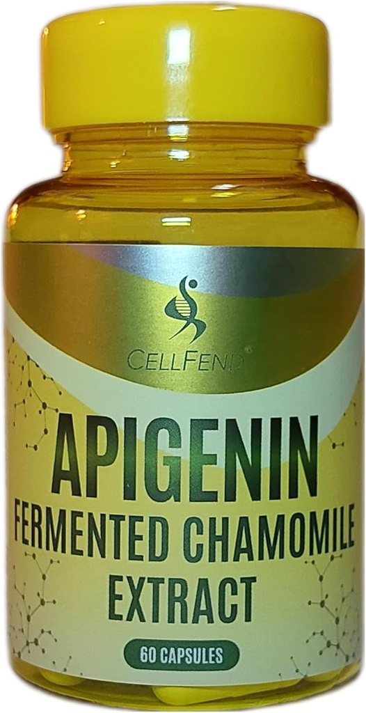 Apigenin | Fermented Chamomile Extract | standardisiert auf 100mg Apigenin pro Kapsel | 60 Vegan Kapseln (500mg)