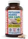 Yerba Prima Psyllium Husks Veg Caps, 400 Kapseln (625mg) - Vegan, Non-GMO, Glutenfrei, Colon Cleanser, Tägliche Faserergänzung für Gut Gesundheit & Regularität