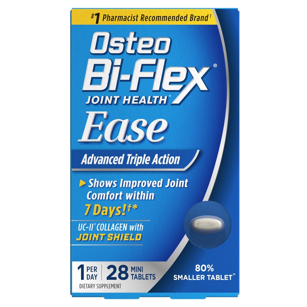 Osteo Bi-Flex Ease Advanced Triple Action mit Vitamin D Joint Supplements, Mini-Tablets, 28 Count
