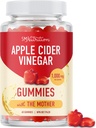 Aceto di sidro di mele Gummy per le donne e gli uomini | 1000mg | con la madre | Detox, digestione e pelle | Supporto Keto Diet con le gommie ACV non raffinate con follia, vitamina B12, melograno e barbabietola | 60 Conte