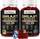 1000 MG Shilajit Gummie, Organische Shilajit Gummie mit 85+ Trace Minerals, Fulvic Acid, Shilajit für Herren & Frauen, Shilajit Resin, Shilajit Himalayan Organic für Energie, Gehirn, Immunität, 120 Count
