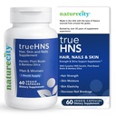 NatureCity True-HNS Haar Nägel und Haut Cynatine Keratin und pflanzenbasierte Biotin Vitamin-Ergänzung | Fuller und Stronger Haar und Nägel | Non GMO | 60 Veggie Kapseln