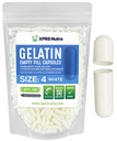XPRS Nutra Größe 4 Leere Kapseln - 100 Count Small Leere Gelatin Kapseln - Pillen DIY Kapsel Füllung - Fillable Pure Bovine Pill Gel Kapseln für Do-It-Yourself Ergänzungen (Weiß)