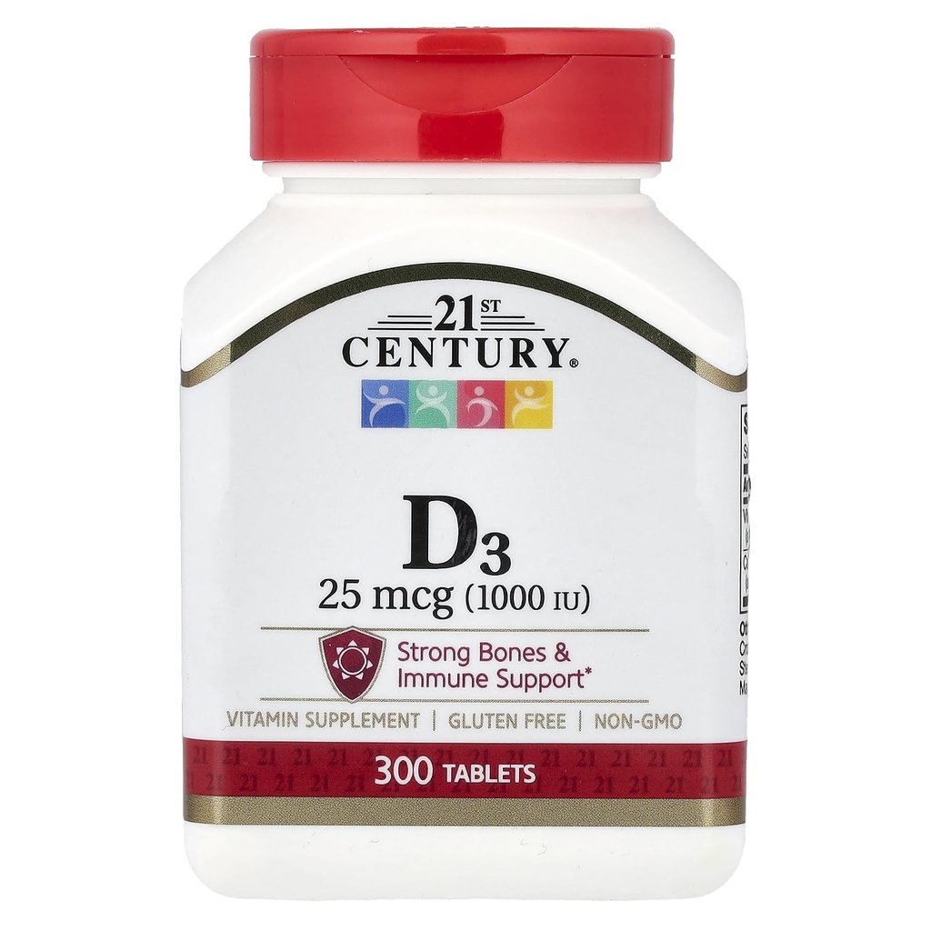21st Century D 1000 IU Tabletten, 300 Count