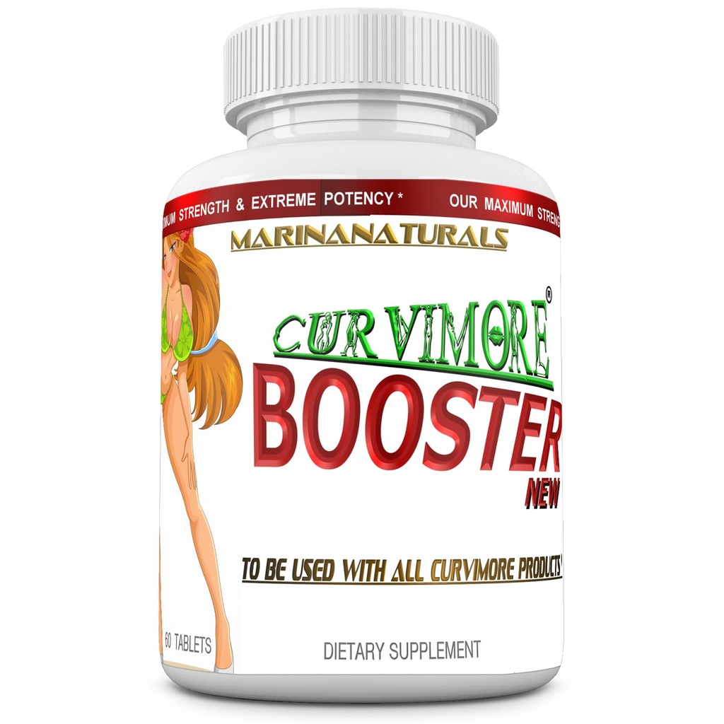 CURVIMORE BOOSTER To be Used with all CURVIMORE Products for Maximum Results. Breast Enlargement, Butt Enhancement, Lip Plumping, Skin Tightening – Enjoy Larger, Fuller, Firmer Breasts, Butts & Lips