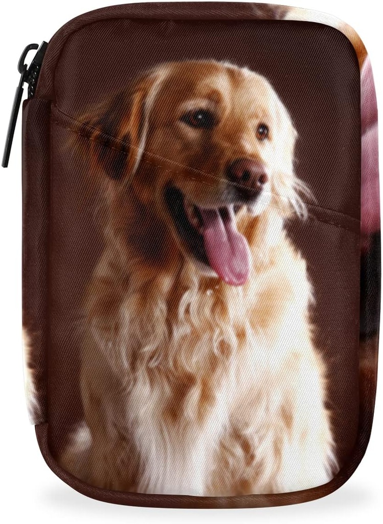 Golden Retriever Dog Pill Case Organizzatore di medicina settimanale con Borsa da viaggio Scatola di supplemento di vitamina Scatola di pillole di olio di pesce Holder