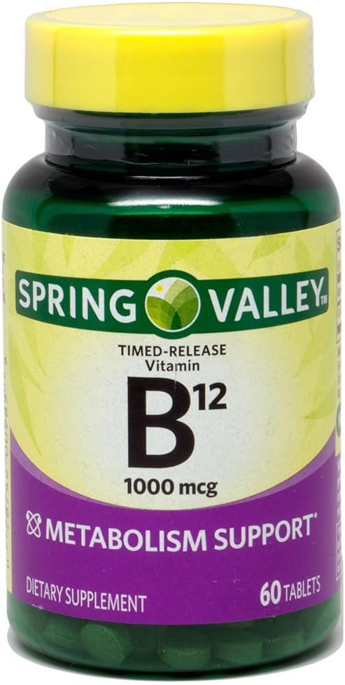 Spring Valley - Vitamin B-12 1000 mcg, Timed Release, 60 Tabletten