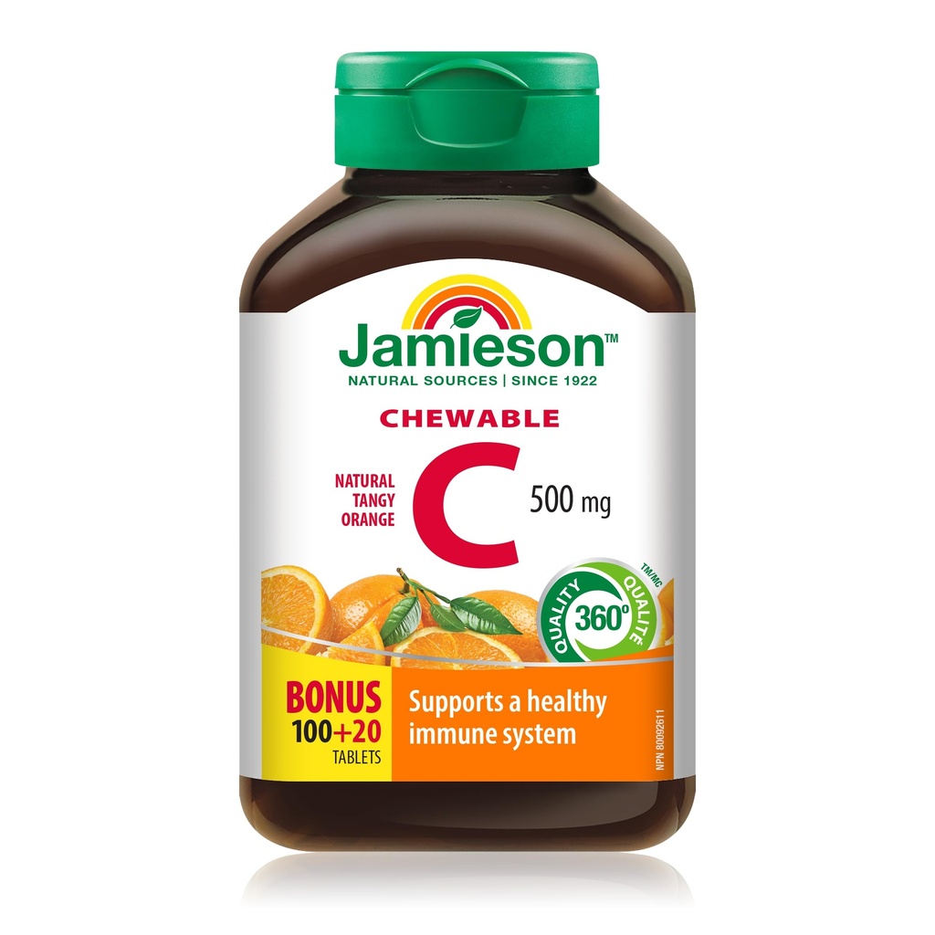Jamieson Vitamine C Orange 500mg 120 Comprimés