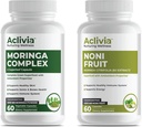 Noni Fruit & Moringa Bundle - Hawaiian Noni Extract 4000mg (8:1) & Oleifera Leaf & Seed Extract 5000mg - Traditional Herbal Supplement Superfood Complex - 60 Capsules Each