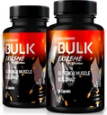 (2 Pack) Bulk Extreme Superior Muskelaufbau Erweiterte Formel, Bulk Extreme für Lean Muskelmasse für Männer, Alle natürlichen Muskelaufbau, männliche Pillen für körperliche Leistung, Bewertungen (120 Kapseln)