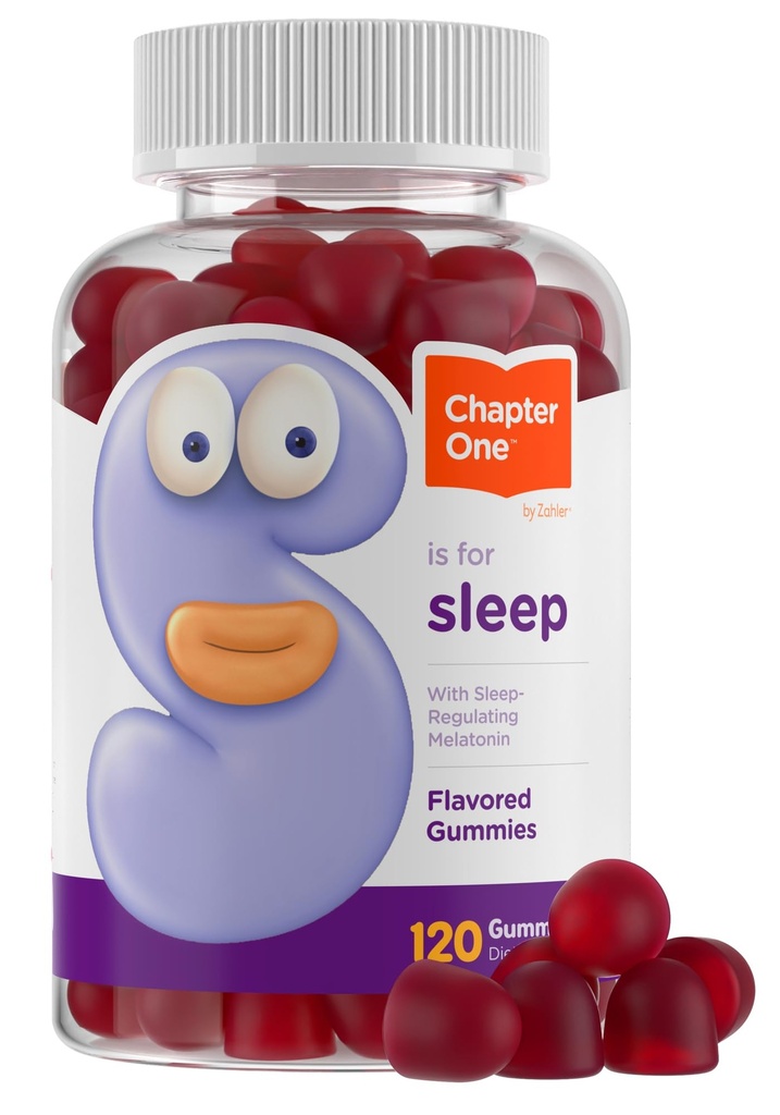 Zahler - Chapter One Sleep Melatonin Gummis für Kinder & Erwachsene (120 Flavored Gummis) - 2.5 mg, Kosher, Natural Sleep Support