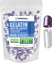 XPRS Nutra Size 1 Capsule Vuoti - 500 Conta Capsule Gelatini Vuoti - Riempimento Pillola Capsule fai da te - Pure Bovine Pill Gel Caps per Do-It-Yourself Supplements (Pearl Purple/White)