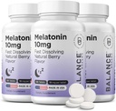 Balancebreens Melatonin 10mg Fast-Dissolve, 120 compresse – Sostegno naturale per le notti riposanti, Supporto per il relax e la tranquillità