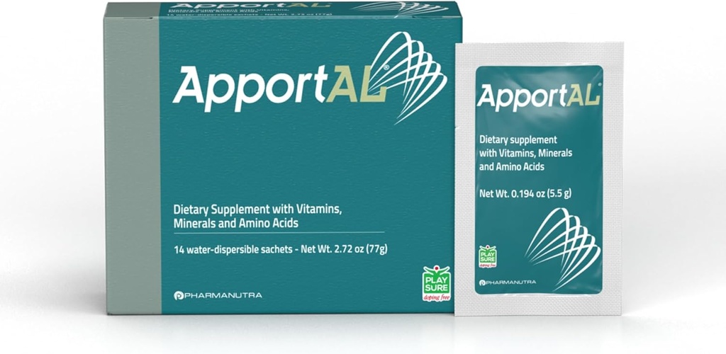 ApportAL 19-in-1 Integratore giornaliero multivitaminico e minerale | Ferro da Sucrosomiale, Magnesio, Zinco, Iodio, Selenio, Vitamina C, D, E, B-Complex | Energia, Immunity, Supporto antiossidante | 14 Pacchetti