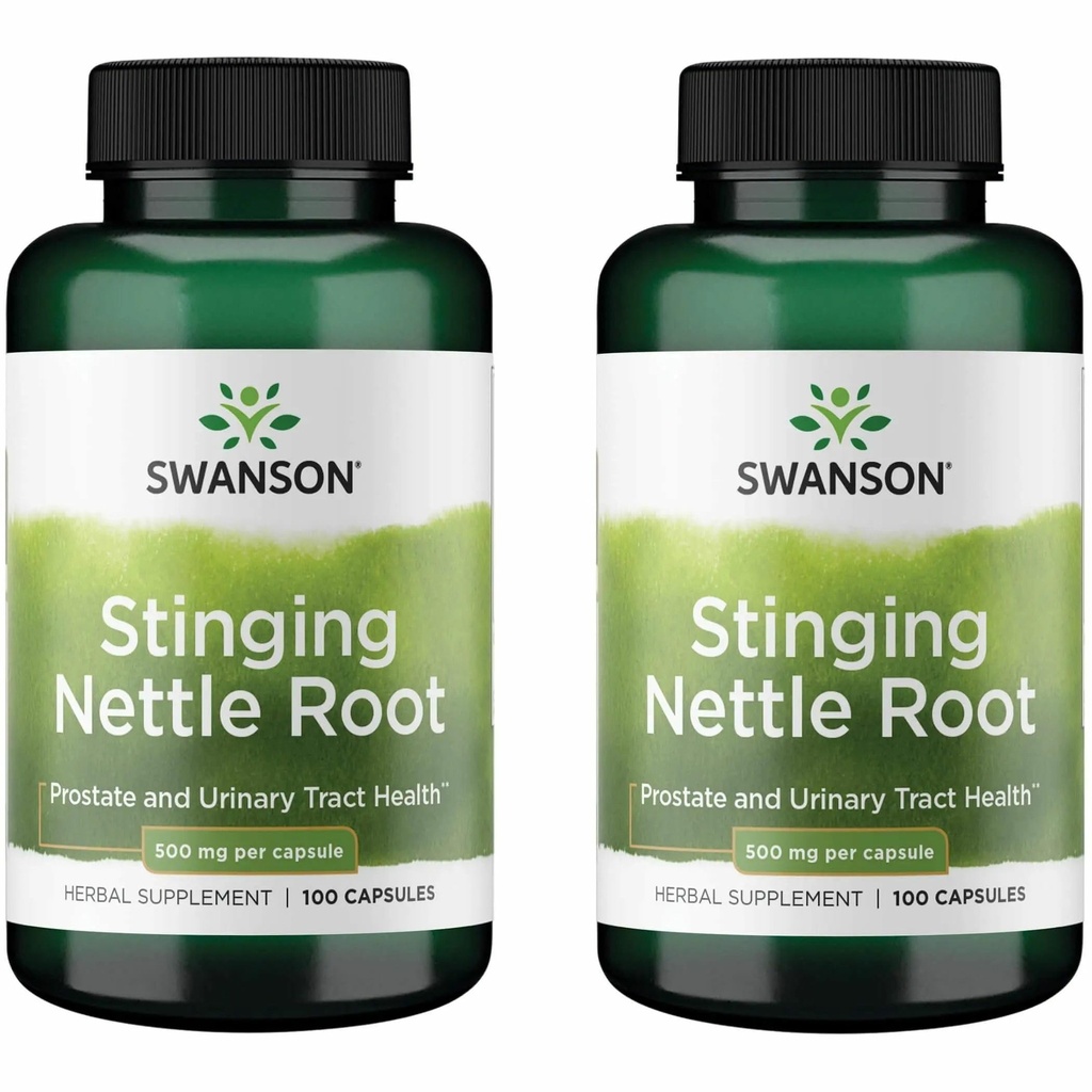 Swanson Stinging Nettle Root (Urtica Dioica) - Herbal Supplement - (100 Capsules, 500mg) (2 Pack)