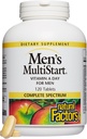 Fattori naturali, MultiStart Daily Multivitamin maschile, supporto nutrizionale per la salute e l'energia immunitaria, 120 compresse (60 porzioni)