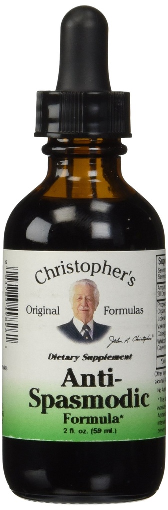 Christophers Original Formeln Anti-Spasmodische Formel | 2 oz Flüssige Kräuterergänzung | Synergistische Mischung für Nervous System Support | Skullcap, Valerian & Cayenne